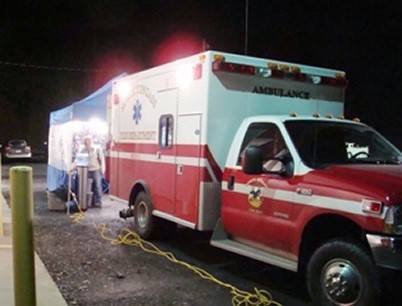 Ambulance at Trapped Drill